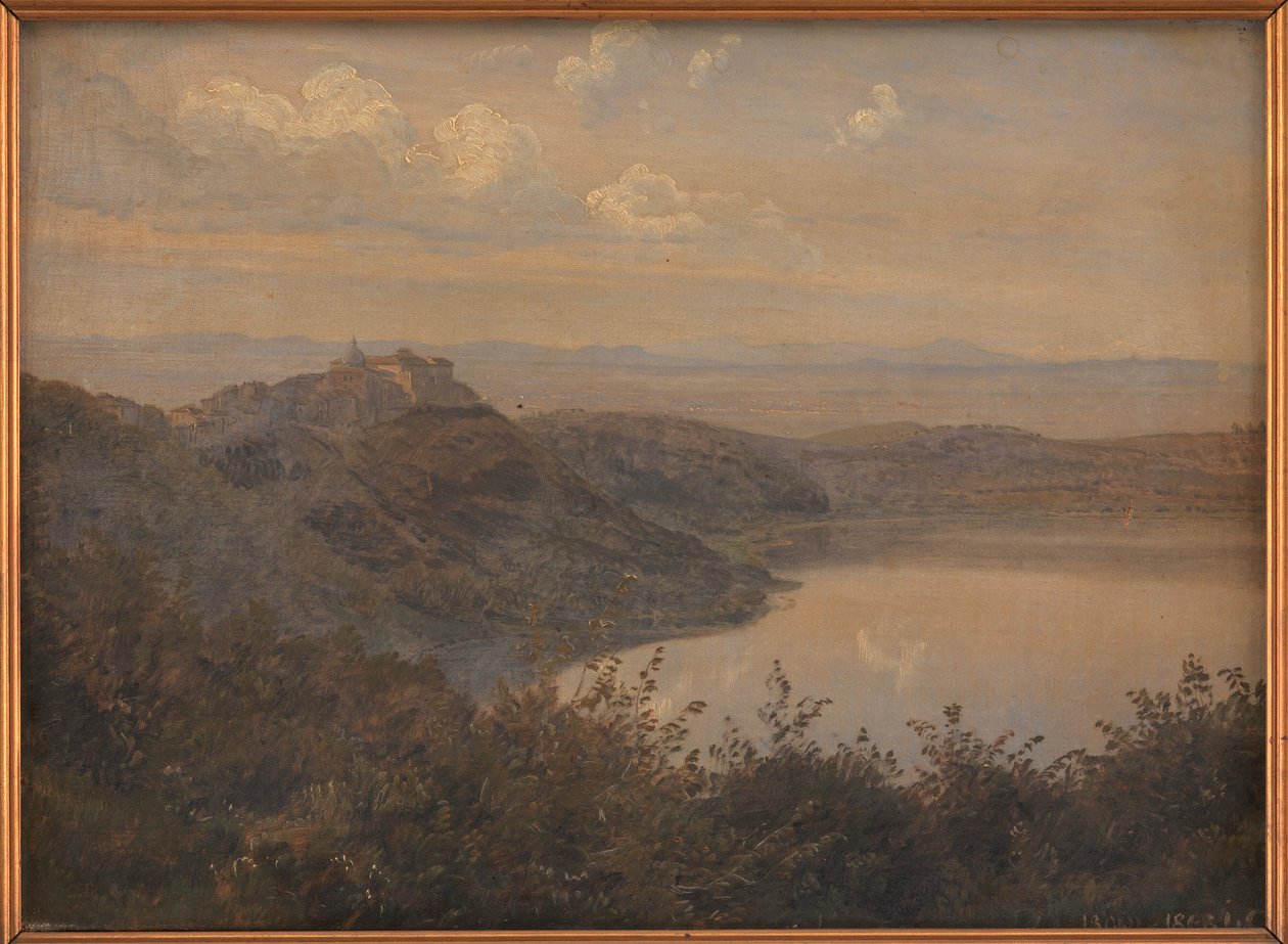 Ein Blick auf Castel Gandolfo, Italien von Janus La Cour