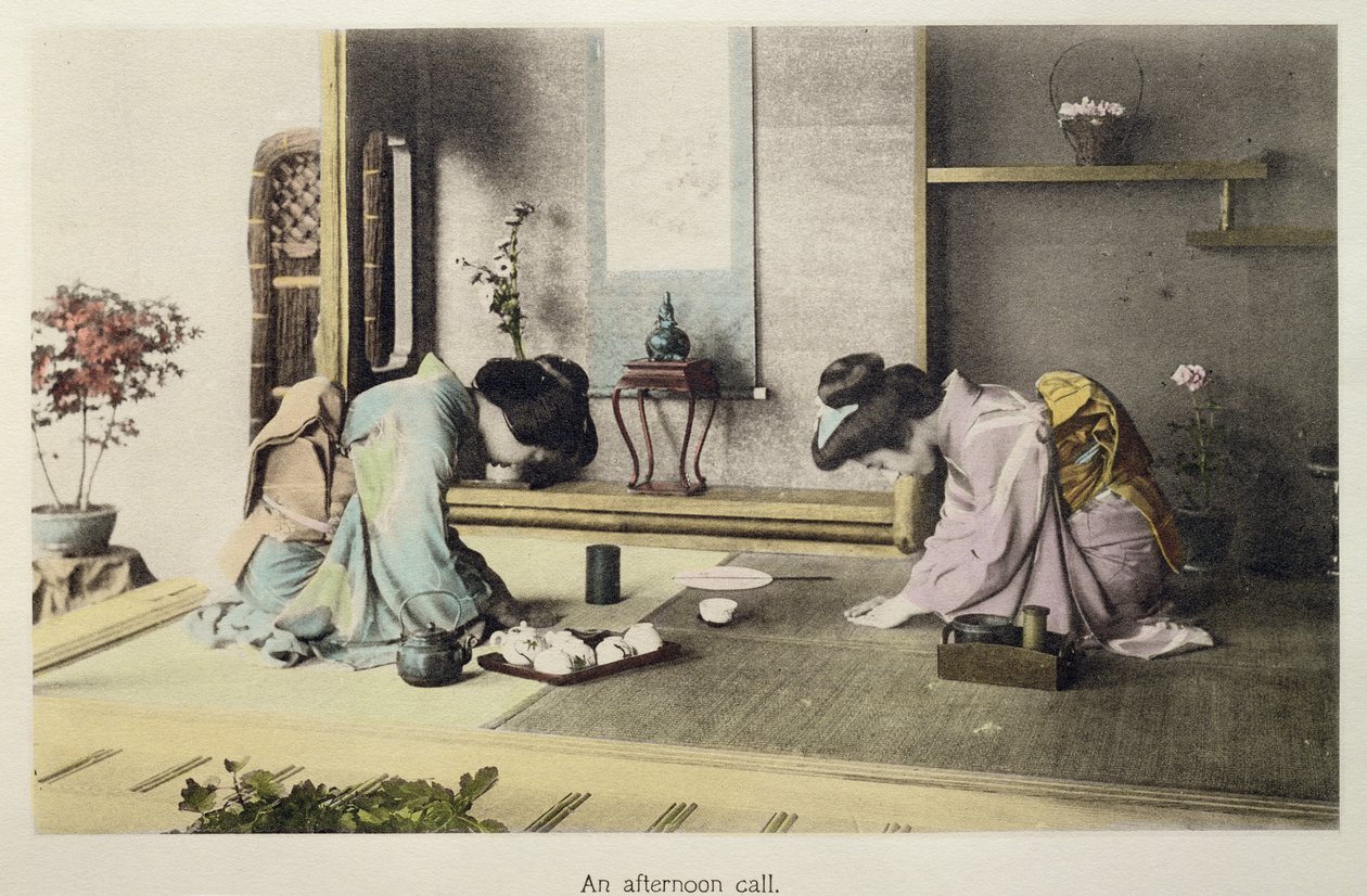 Ein Nachmittagsbesuch, ca. 1880 von Japanese Photographer