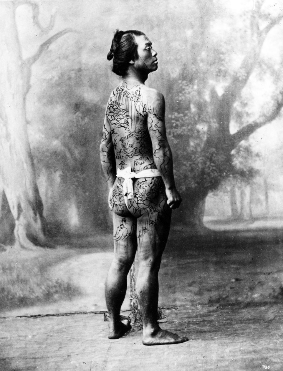 Tätowierter Betto, ca. 1860-80 von Japanese Photographer