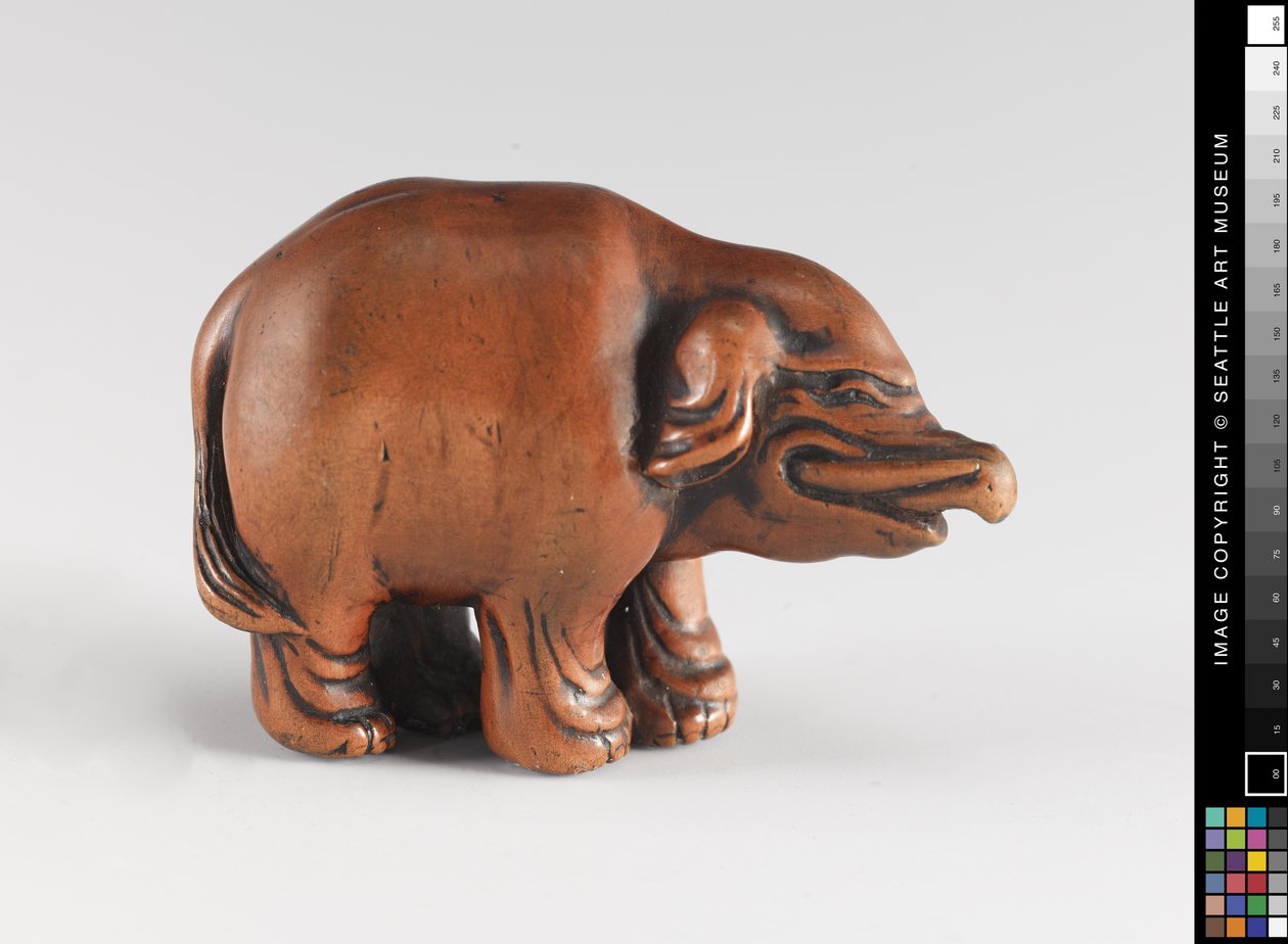 Netsuke in Form eines Elefanten, 18.-19. Jahrhundert von Japanese School