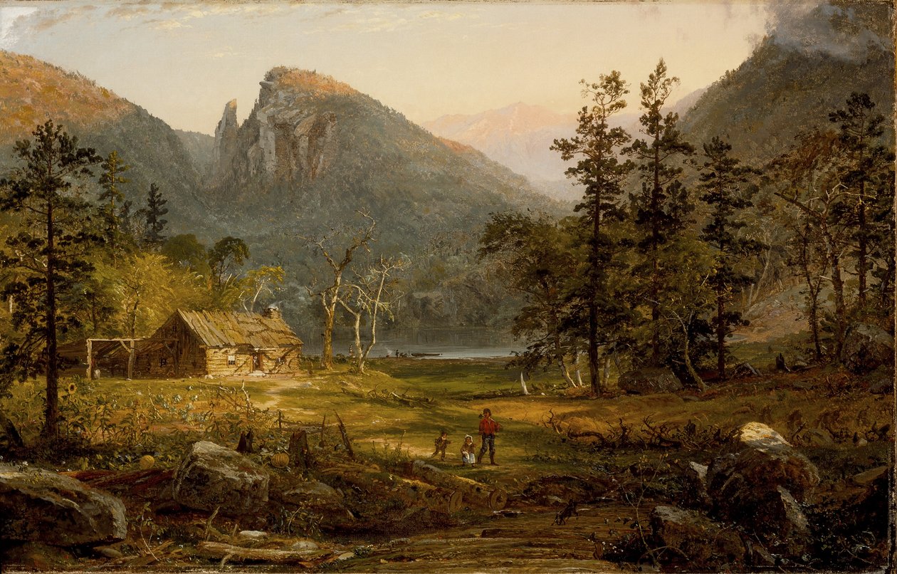 Pionierheim, Eagle Cliff, Weiße Berge, 1859 von Jasper Francis Cropsey