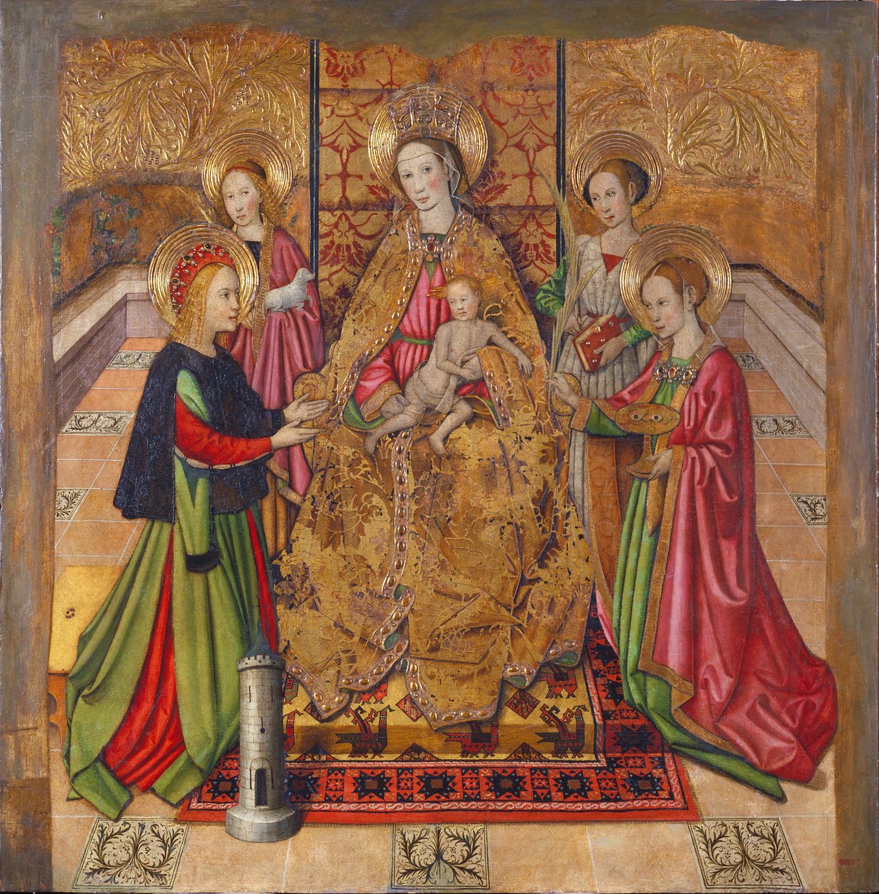 Jungfrau und Heilige von Jaume Huguet