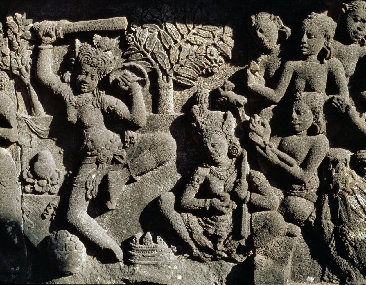 Relief aus dem hinduistischen Tempel von Javanese School