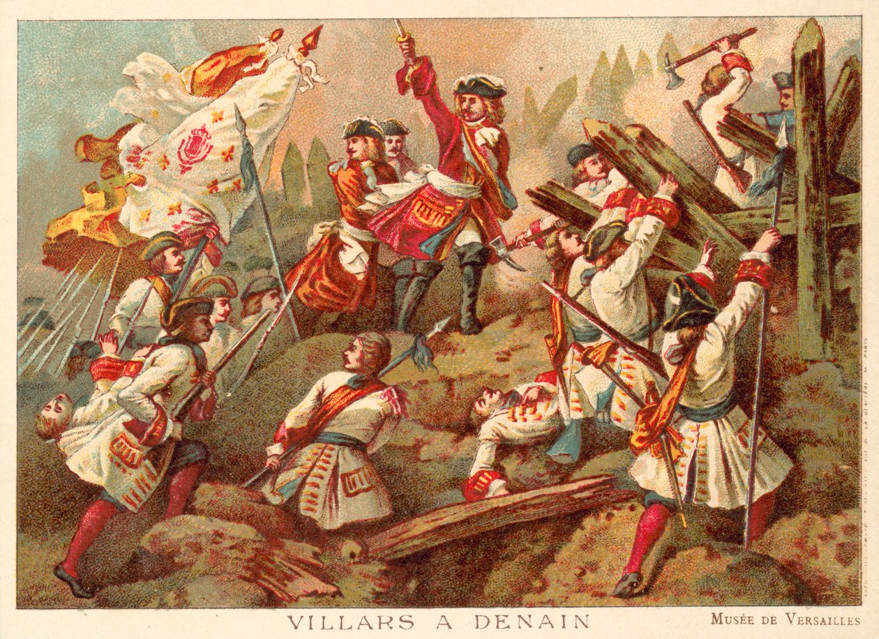 Marschall Villars in der Schlacht bei Denain, Frankreich, 1712 von Jean Alaux