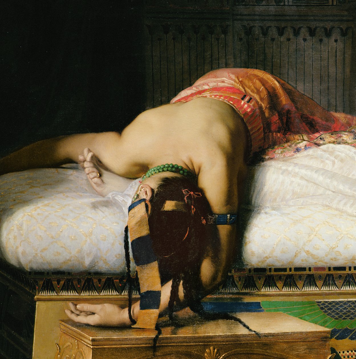 Tod der Kleopatra, 1874 (Detail) von Jean Andre Rixens