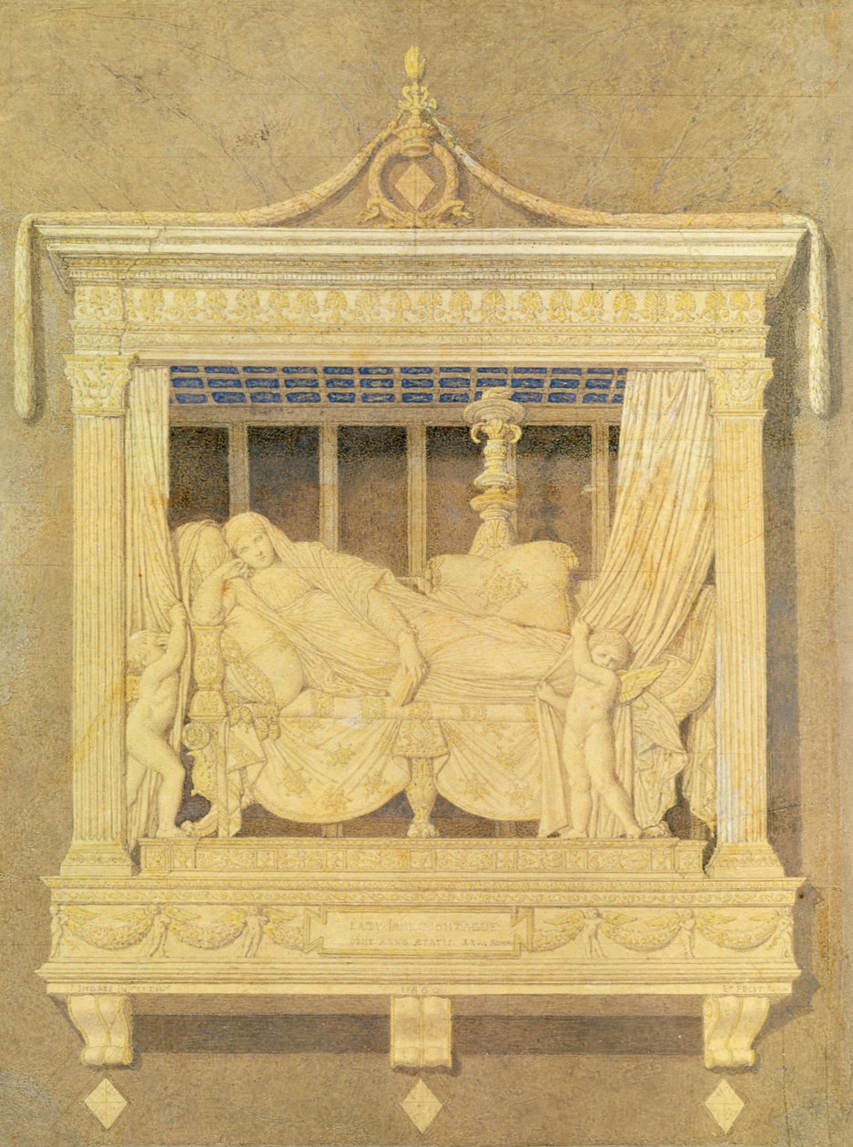 Entwurf für das Grab von Lady Montague, 1860 von Jean Auguste Dominique Ingres