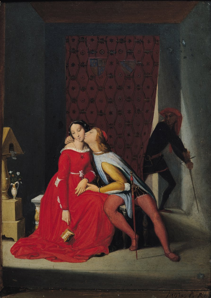 Gianciotto entdeckt Paolo und Francesca, 1814 von Jean Auguste Dominique Ingres
