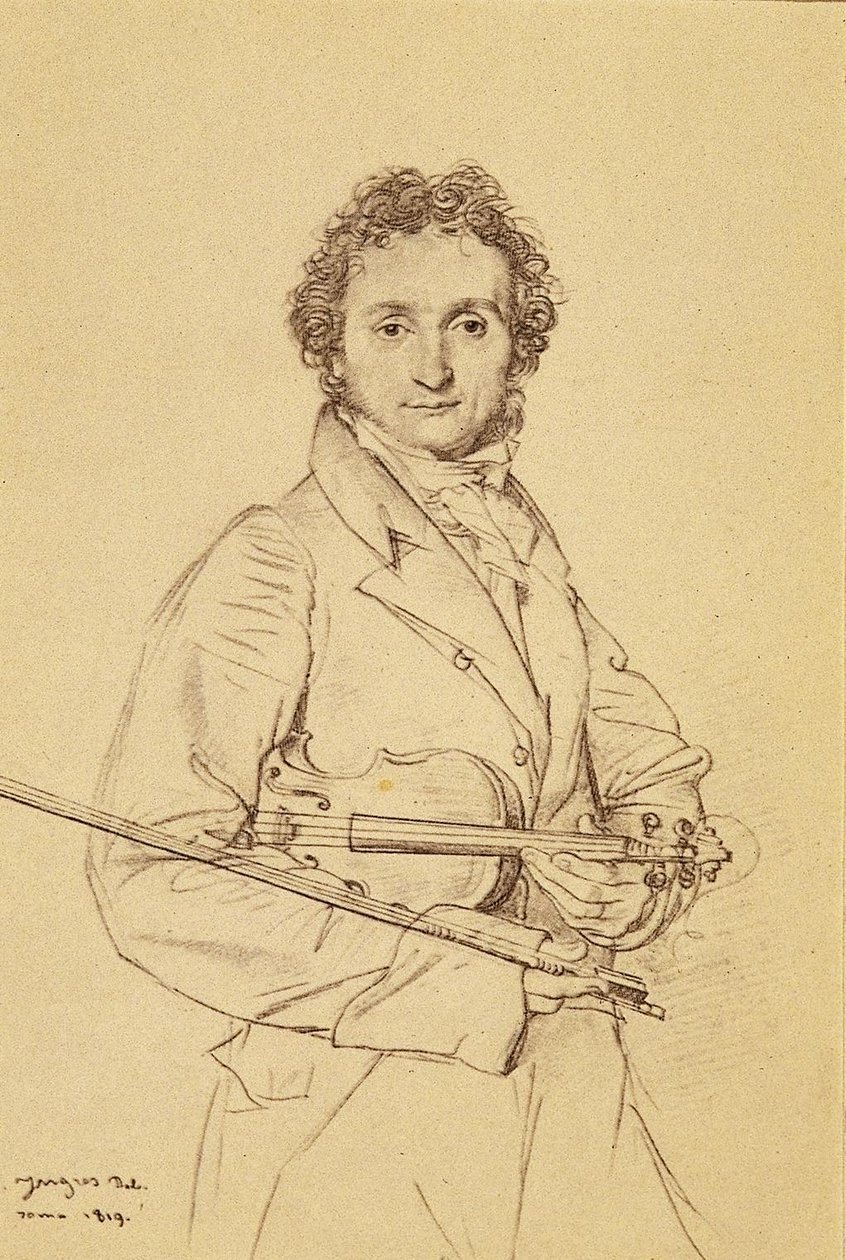 Porträt des Violinisten Paganini von Jean Auguste Dominique Ingres