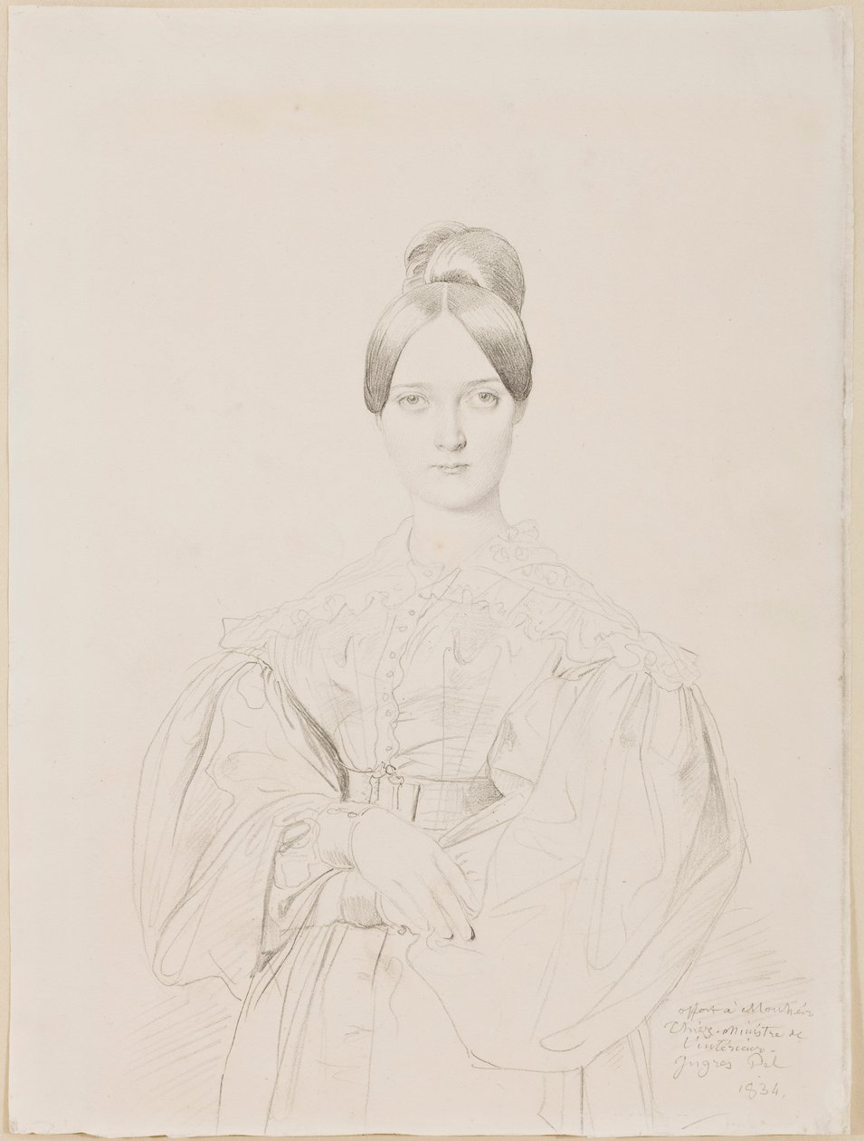 Porträt von Madame Thiers, 1834 (Graphitstift auf Papier) von Jean Auguste Dominique Ingres