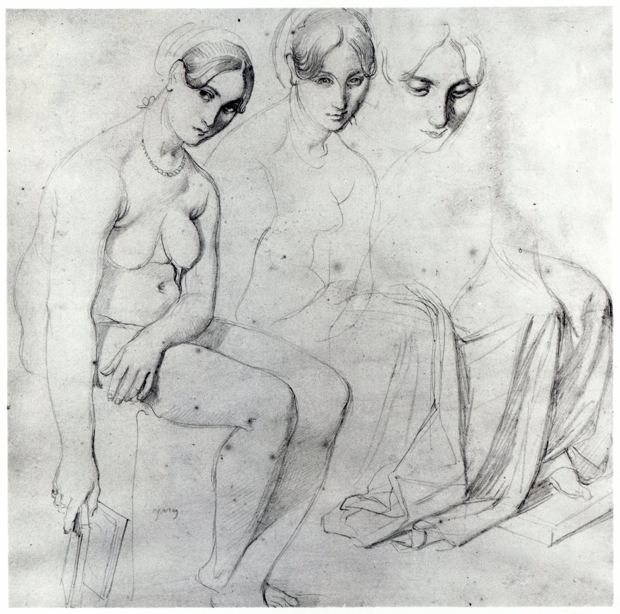 Studie für Francesca da Rimini von Jean Auguste Dominique Ingres