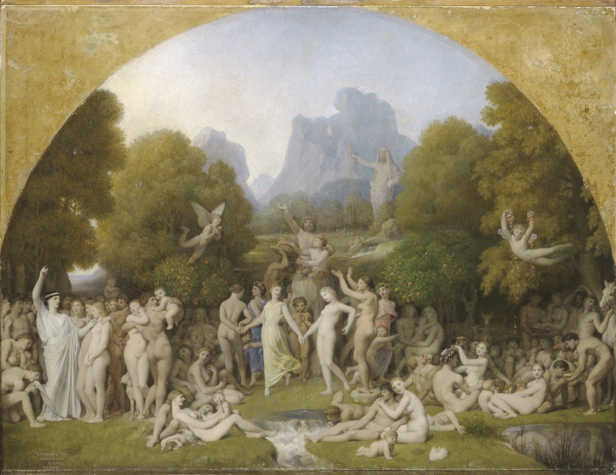 Das Goldene Zeitalter, 1862 von Jean Auguste Dominique Ingres