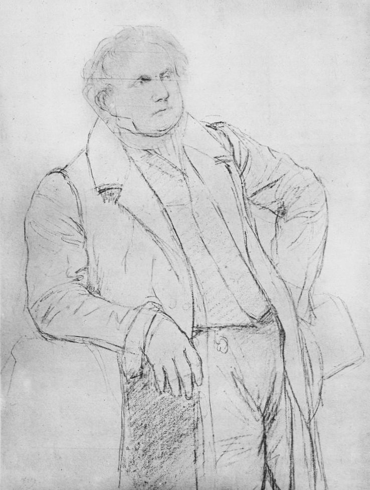 Studie für das Porträt von M. Bertin von Jean Auguste Dominique Ingres