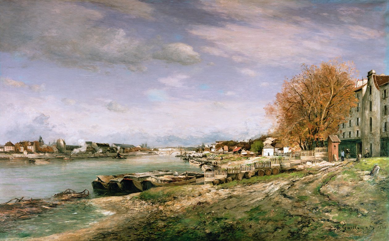 Der alte Kai in Bercy, Paris, 1880 von Jean Baptiste Armand Guillaumin