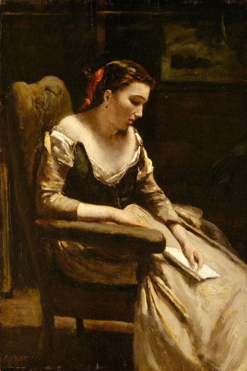 Der Brief von Jean Baptiste Camille Corot