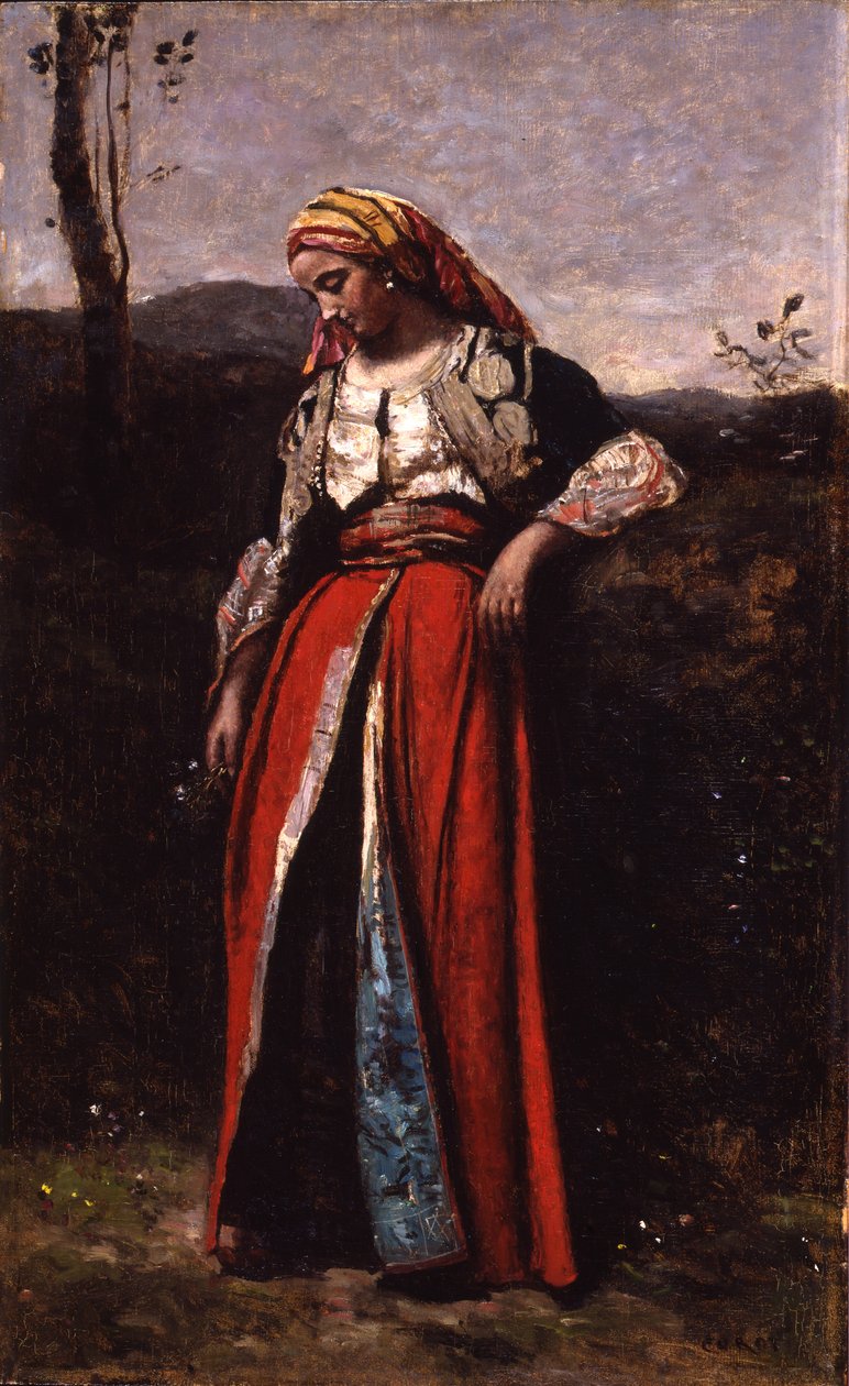 Porträt von Mlle Dobigny, 1865-70 von Jean Baptiste Camille Corot