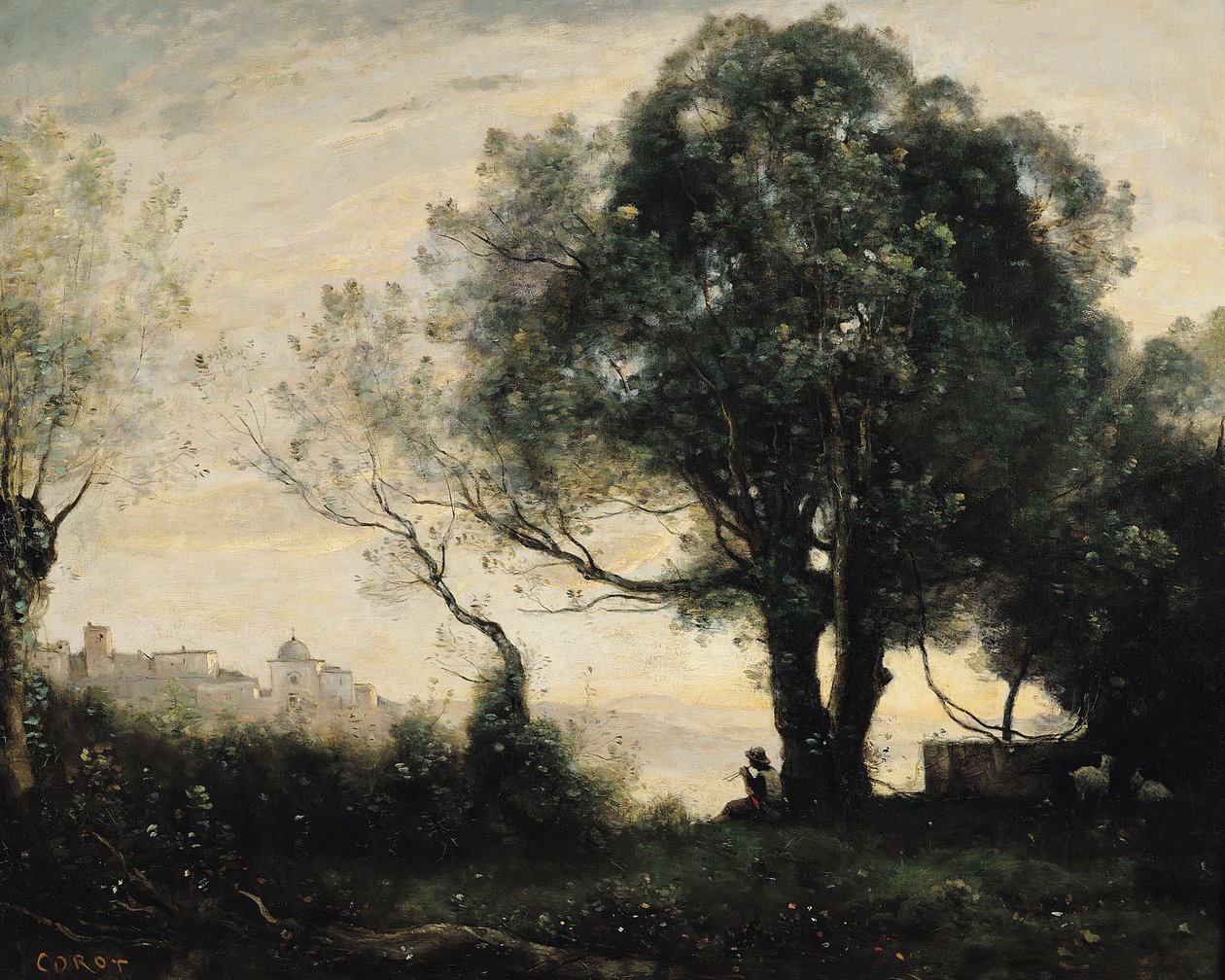Erinnerung an Castel Gandolfo von Jean Baptiste Camille Corot
