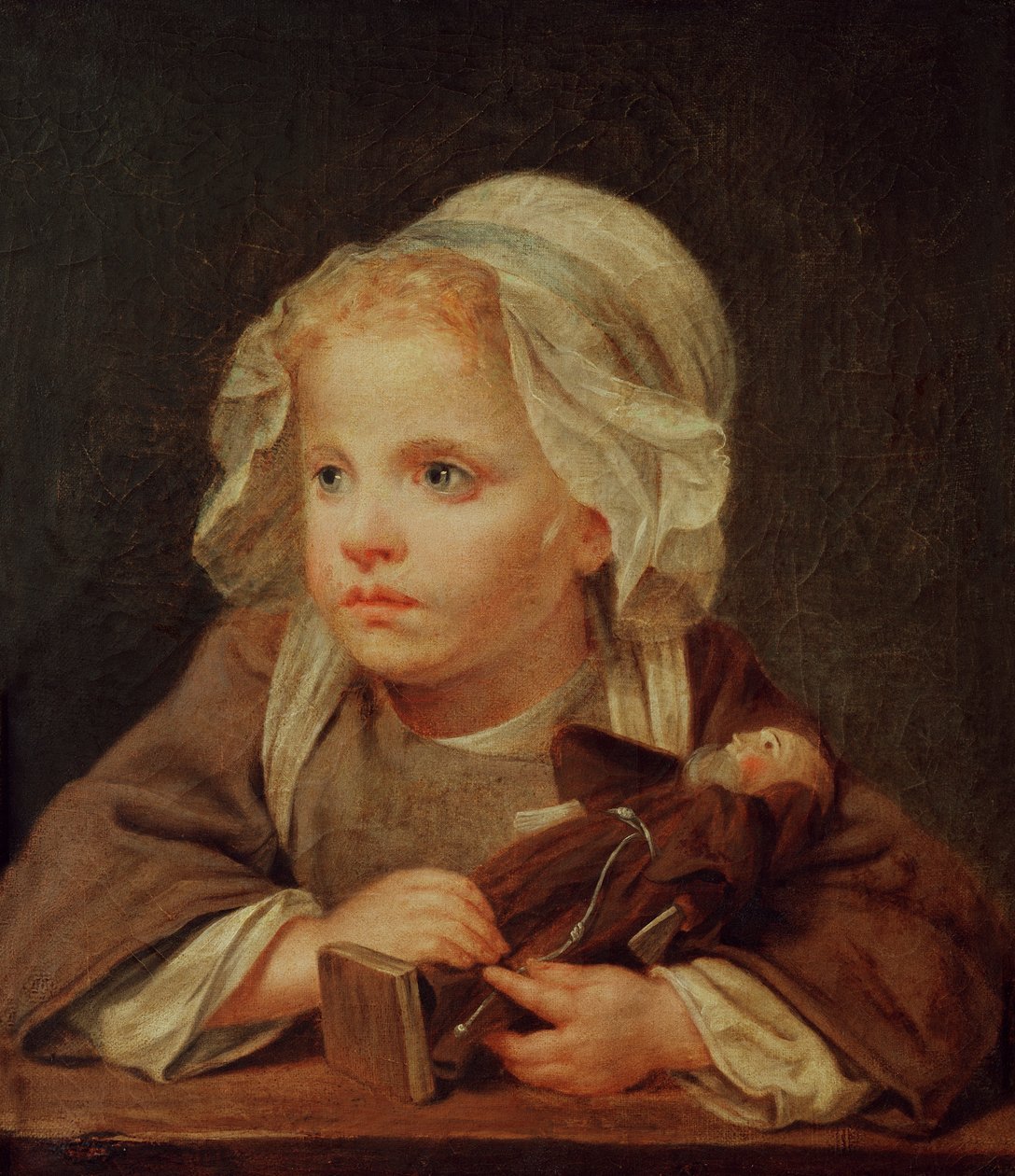 Mädchen mit Puppe von Jean Baptiste Greuze