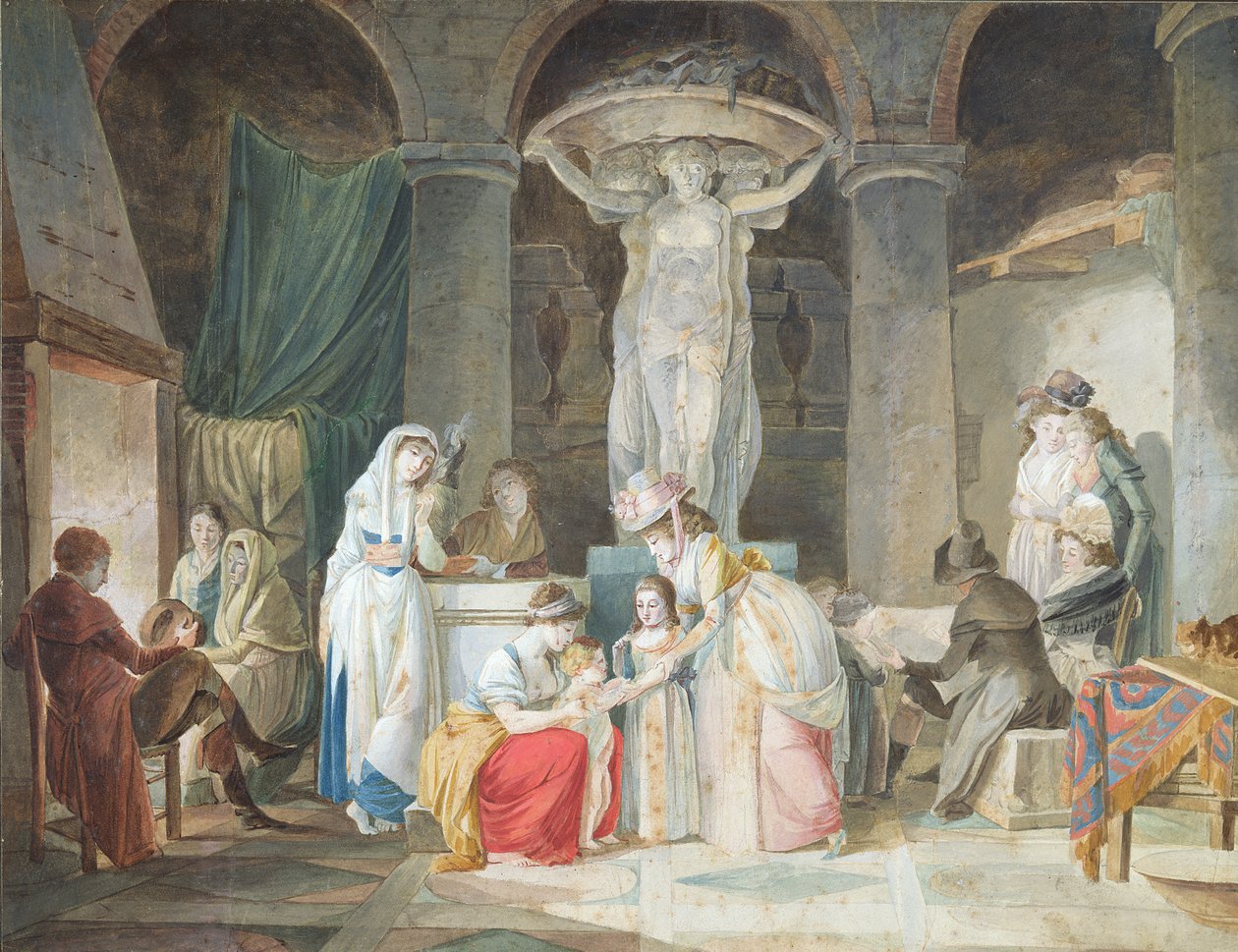 Reisende werden von Bauern in Italien begrüßt von Jean Baptiste Mallet