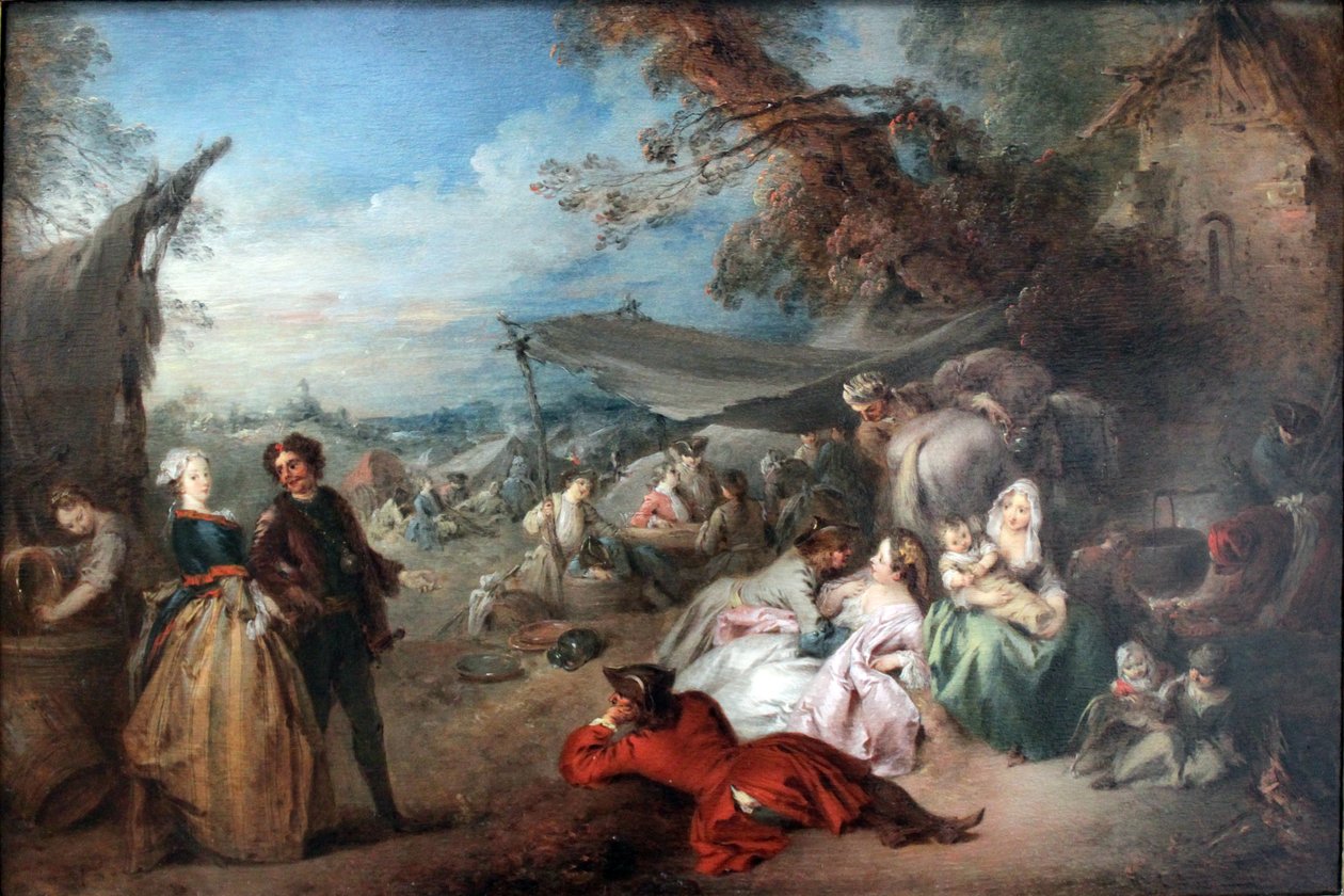 Die Truppenrast (Frieden) von Jean Baptiste Pater