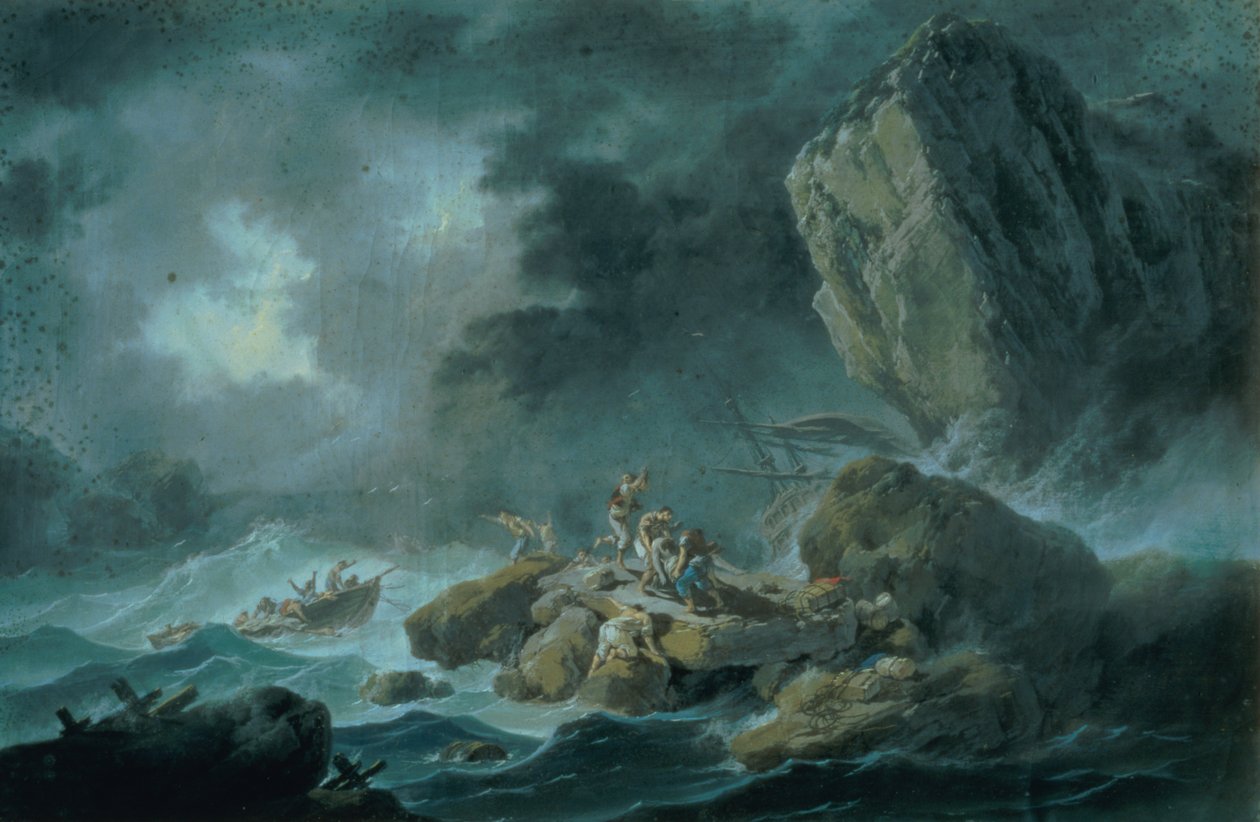 Seestück im Sturm von Jean Baptiste Pillement