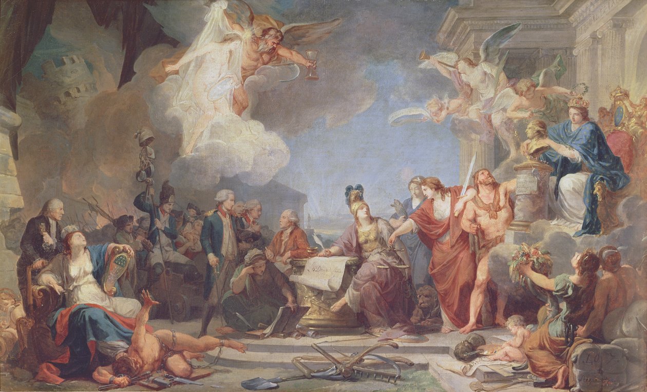 Allegorie der Erklärung der Menschenrechte, 1790 von Jean Baptiste Regnault