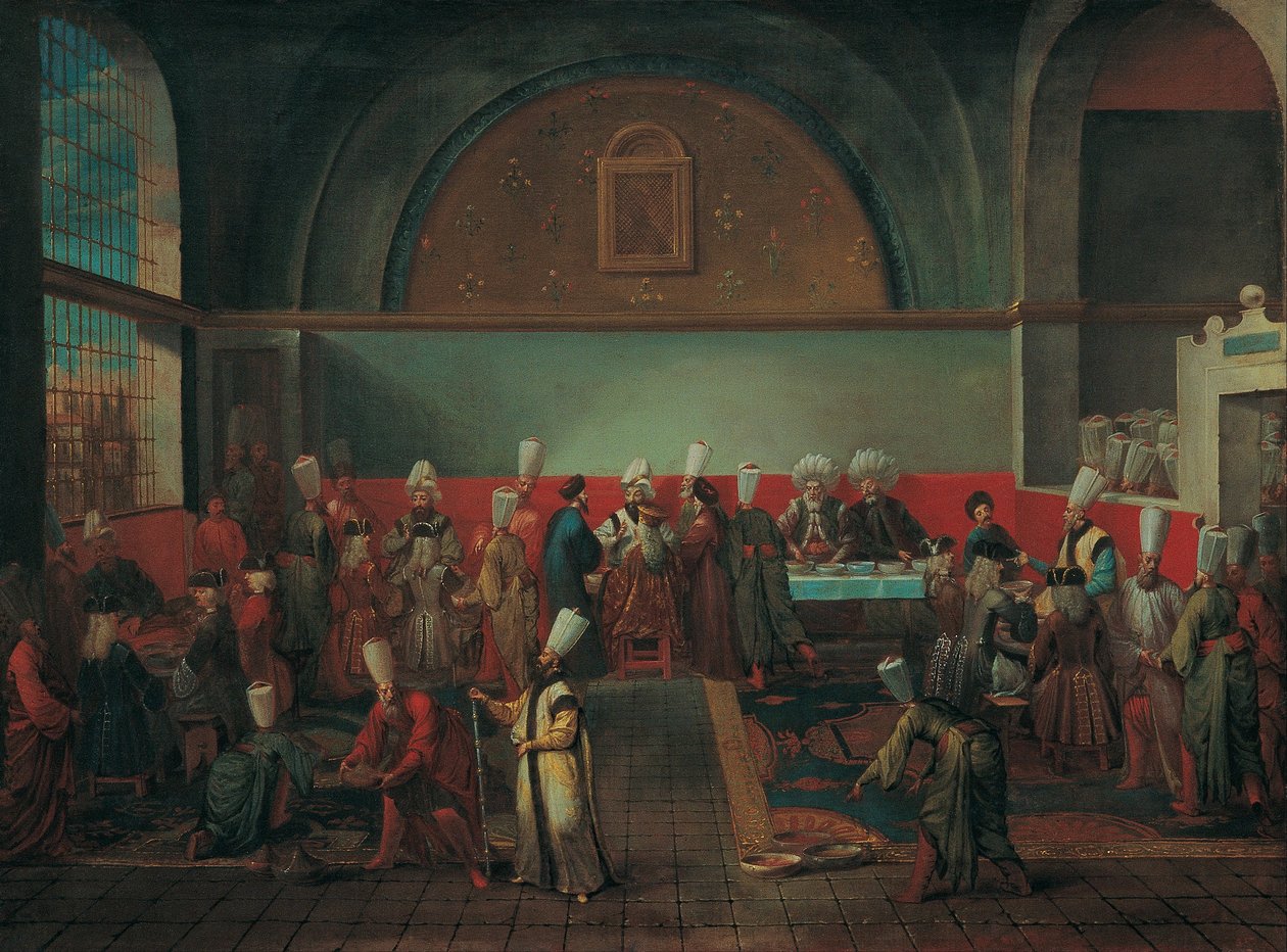 Dinner im Palast zu Ehren eines Botschafters von Jean Baptiste Vanmour