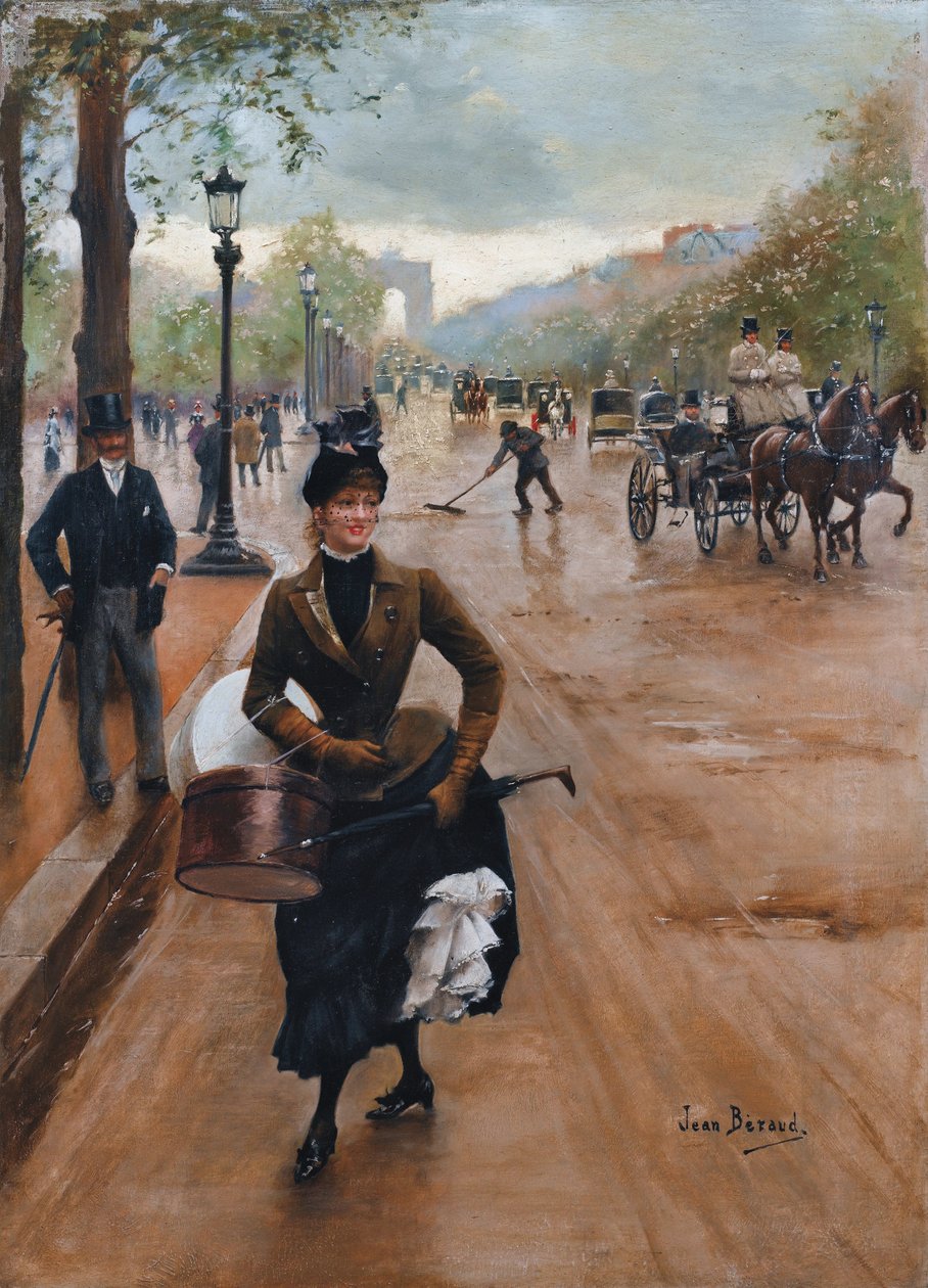 Die Modistin auf den Champs Elysees von Jean Beraud