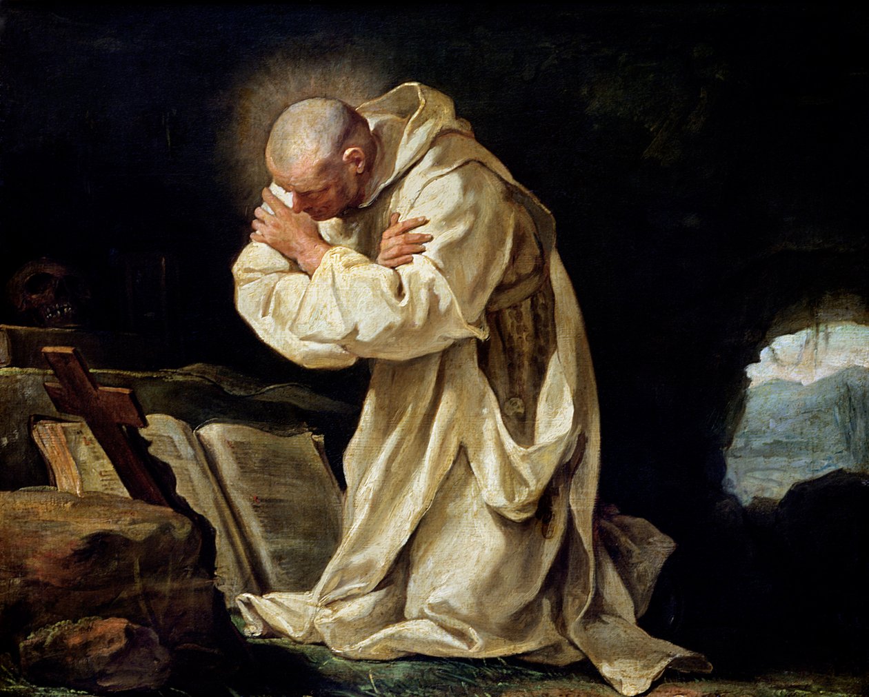 St. Bruno (1030-1101) betet in der Wüste, 1763 von Jean Bernard Restout