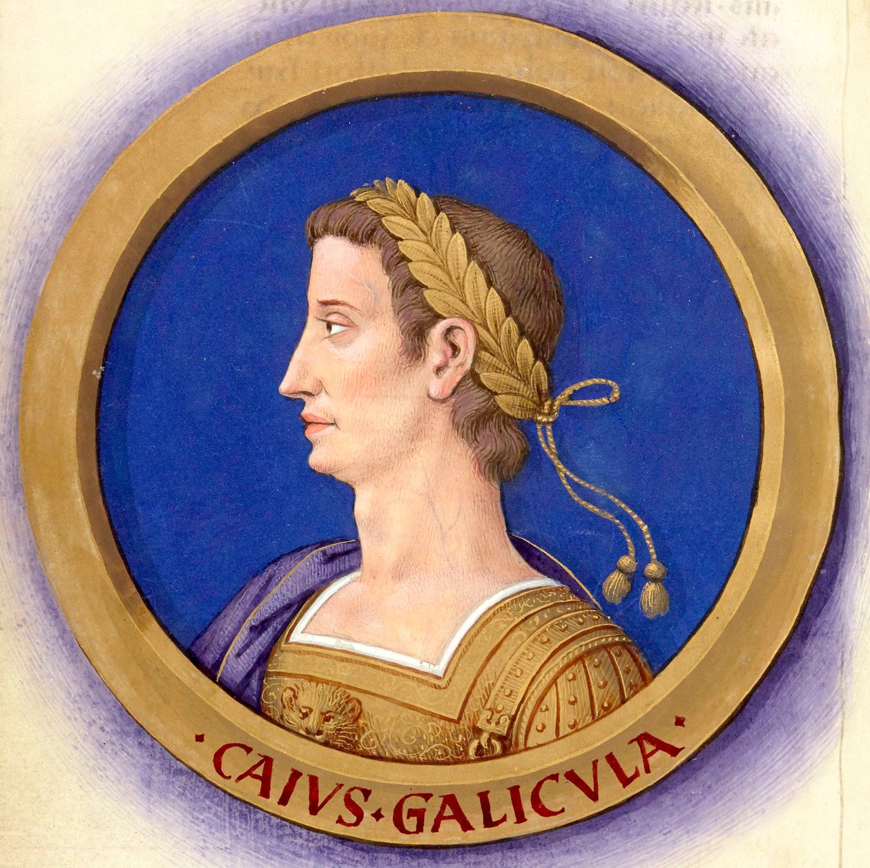 Beschreibung der zwölf Cäsaren mit ihren Figuren 4-Caligula von Jean Bourdichon