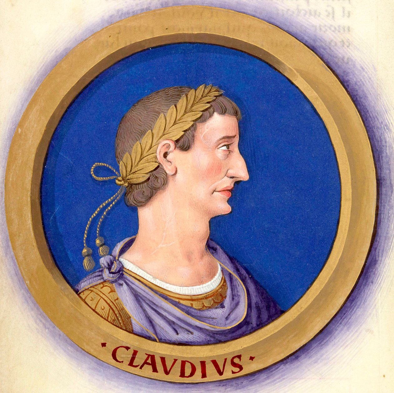 Beschreibung der zwölf Cäsaren mit ihren Figuren 5-Claudius von Jean Bourdichon