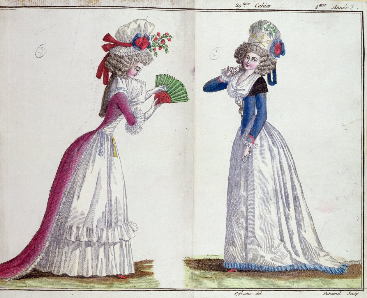 Modeplatte, 1789 (Farbstich) von Jean Florent Defraine