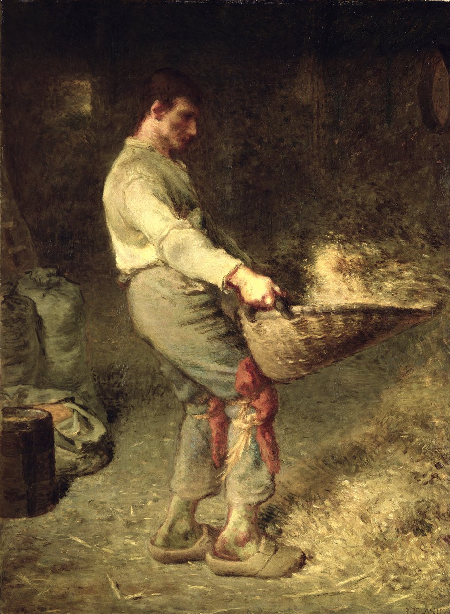 Ein Windsichter, 1866-68 von Jean Francois Millet