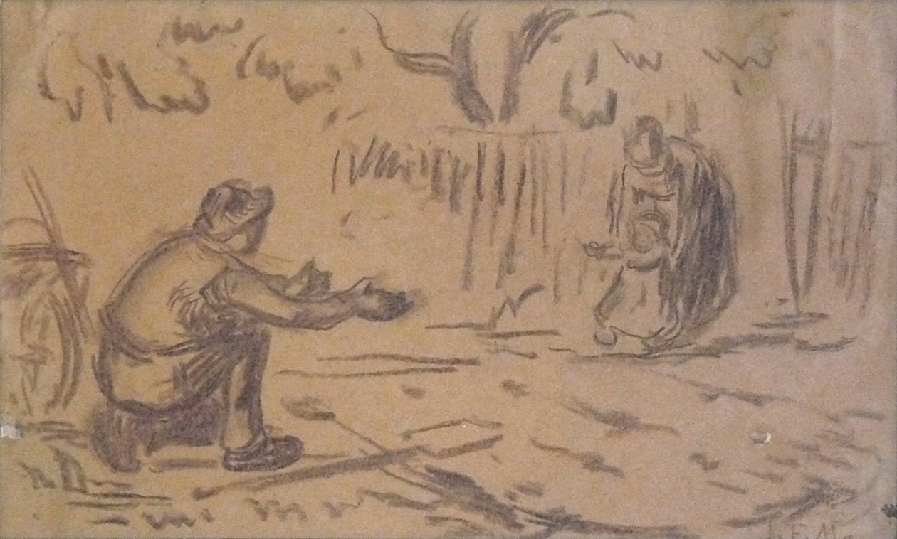 Vorstudie für die ersten Schritte von Jean Francois Millet