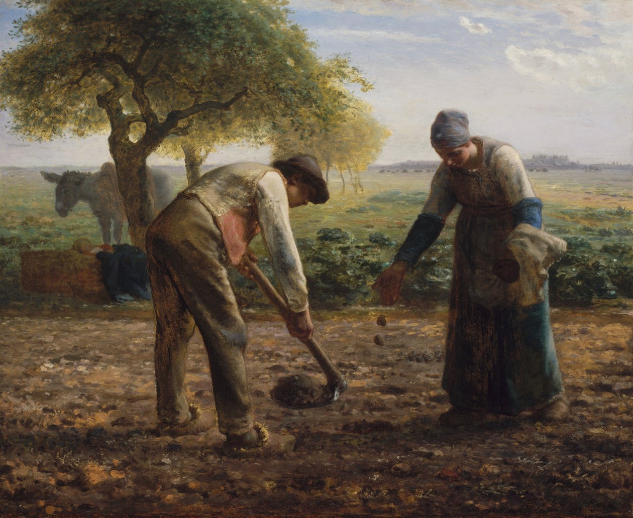 Kartoffelpflanzer von Jean Francois Millet