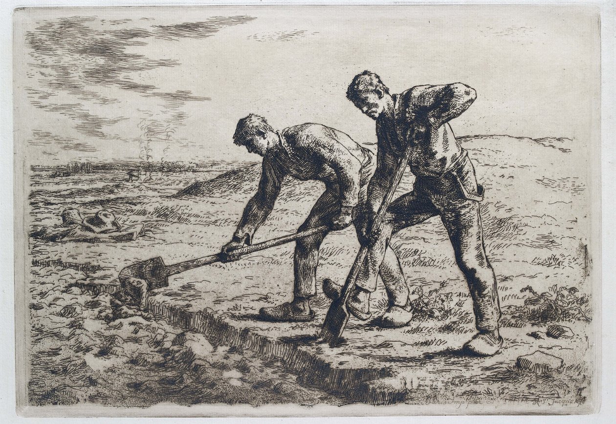 Die Gräber, 1855 - 1856 von Jean Francois Millet
