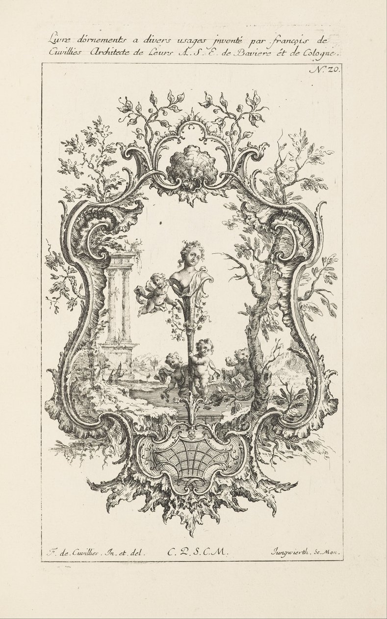 Design für Kartusche von Jean François Cuvilliés