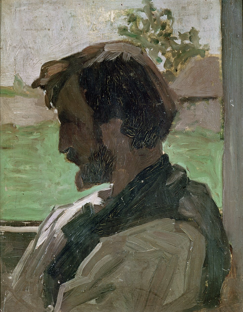 Selbstporträt in Saint-Saveur, 1868 von Jean Frederic Bazille