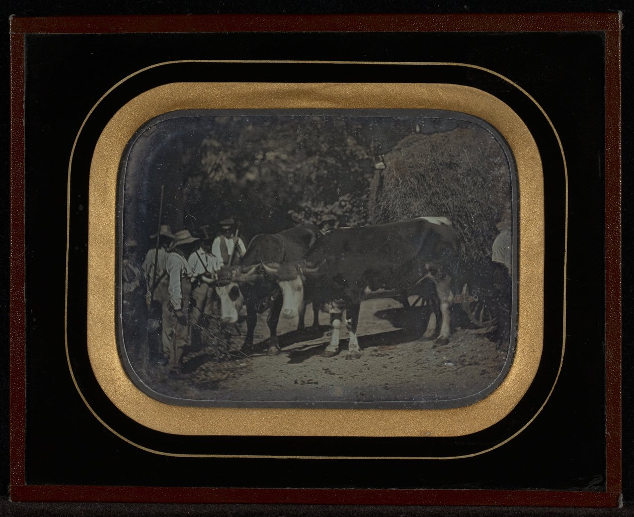 Bauern mit Ochsen und Wagen von Jean Gabriel Eynard
