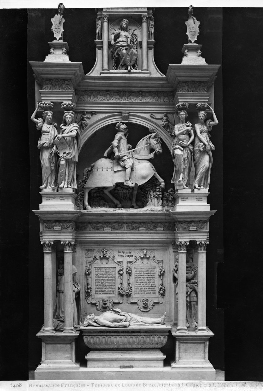 Reproduktion des Grabes von Louis de Breze (1477-1531) in der Kathedrale von Rouen von Jean Goujon