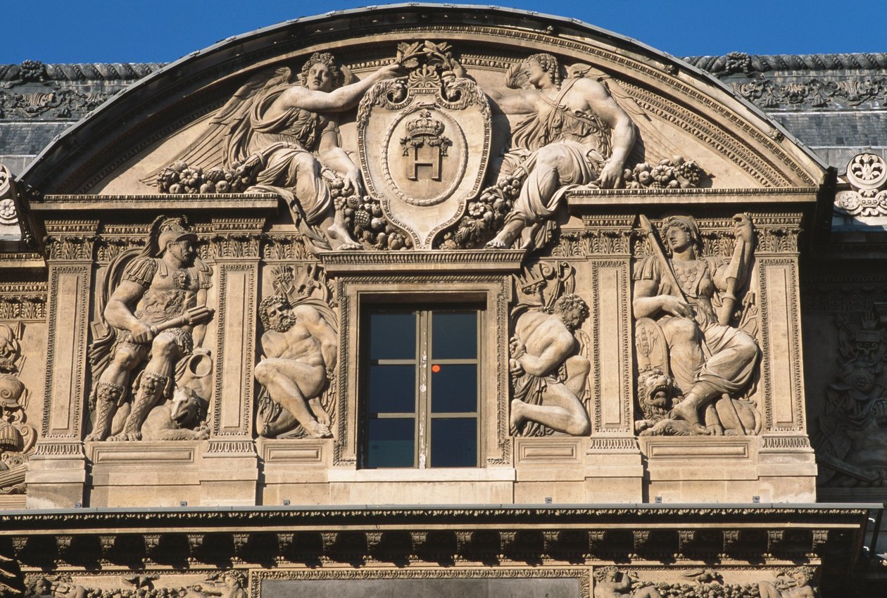 Der Cour Carree; Lescot-Flügel, Ansicht des Dachbodens von Jean Goujon