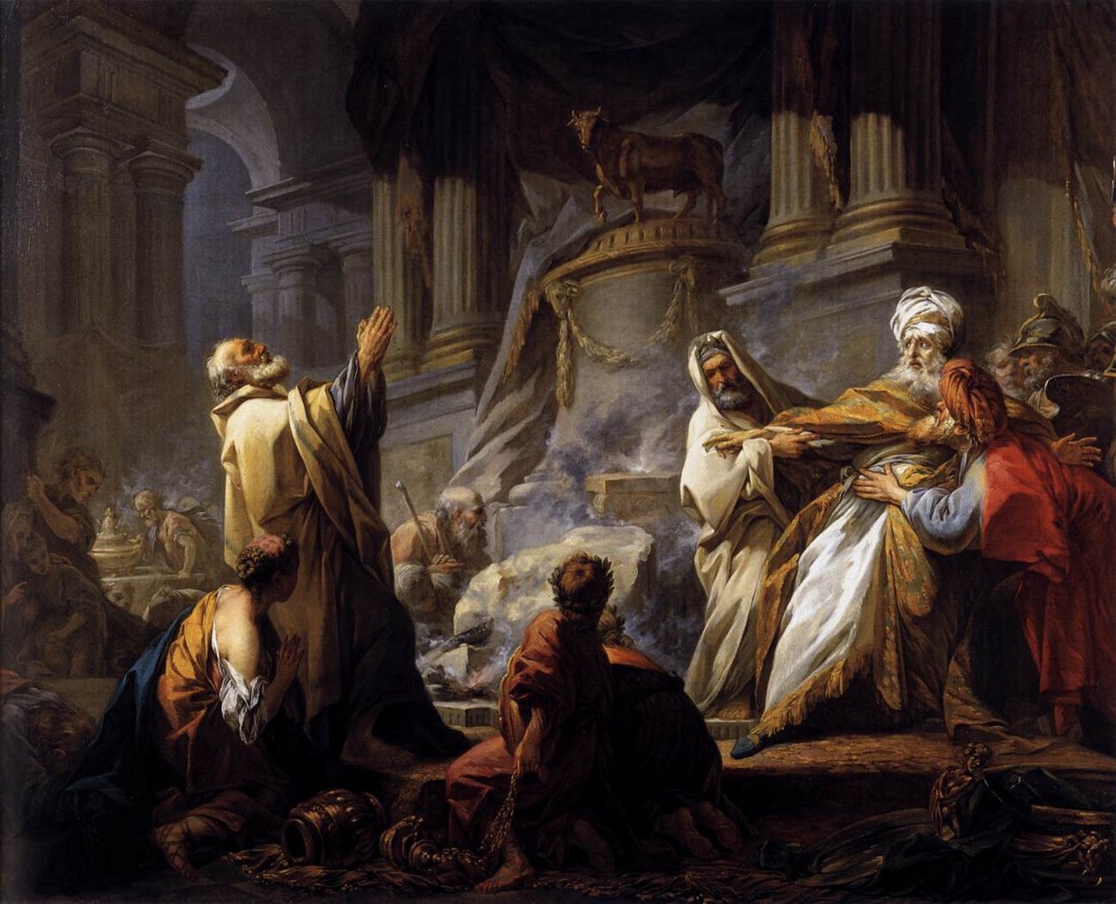 Jerobeam opfert für das Idol von Jean Honore Fragonard