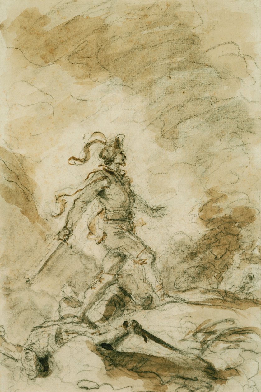 Odorico tötet Corebo und verfolgt Isabella von Jean Honore Fragonard