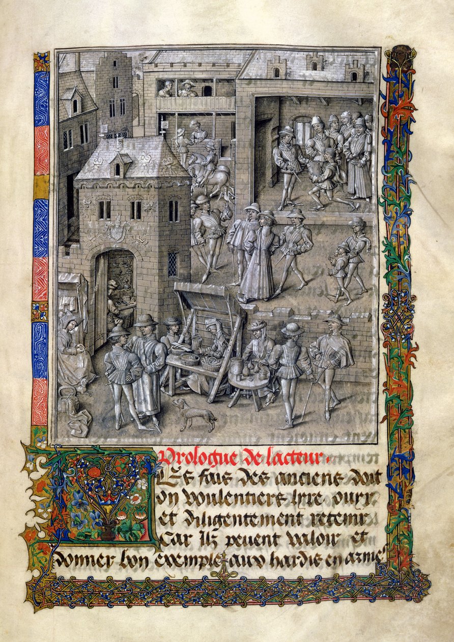 Ms 9066 f.11 Übergabe des Buches an Philippe Le Bon, aus 