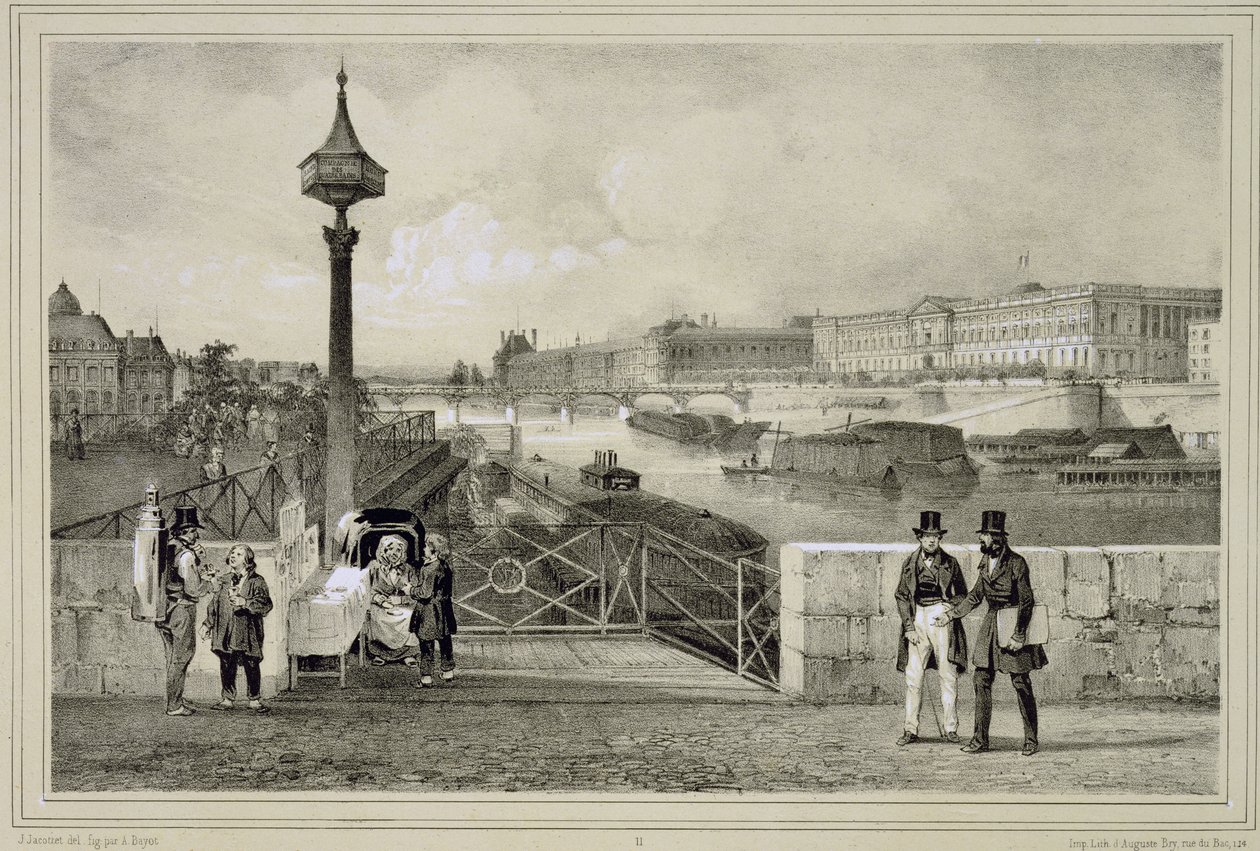 Der Louvre, graviert von Auguste Bry von Jean Jacottet