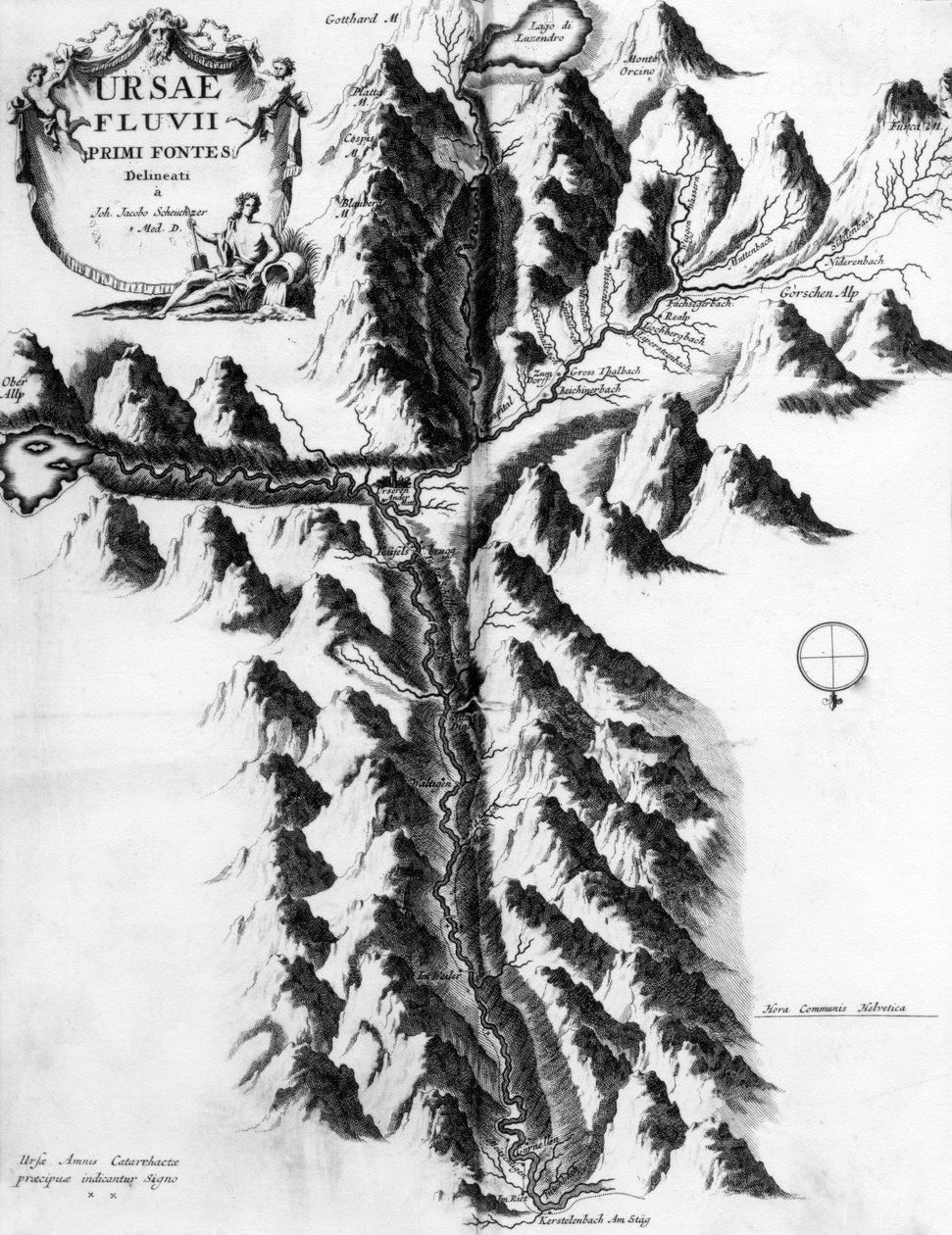 Ursae Fluvii primi fontes delineati von Jean Jacques Scheuchzer