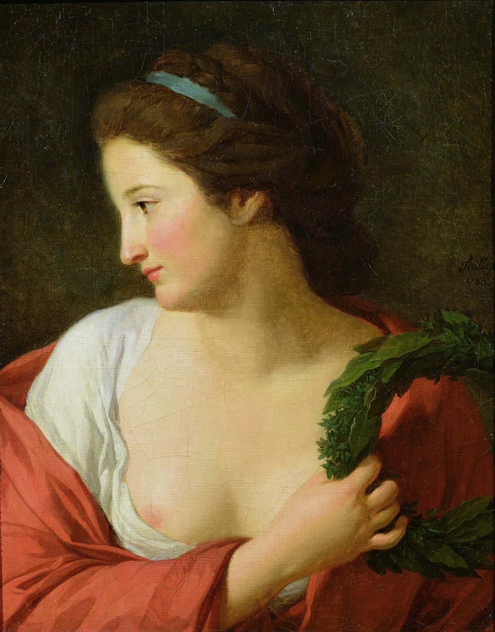 Porträt einer jungen Dame von Jean Joseph Taillasson