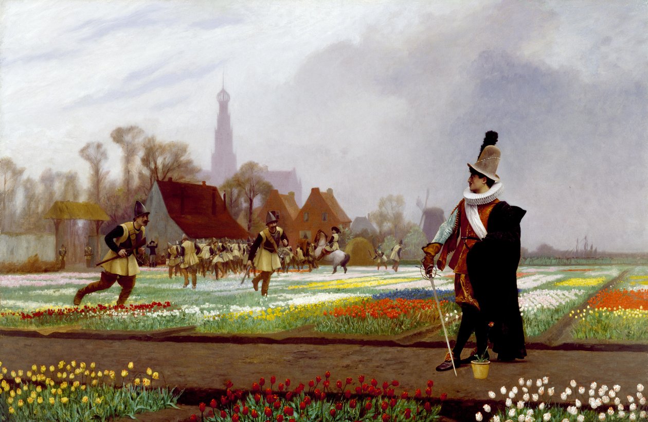 Die Tulpenwahn von Jean Leon Gerome