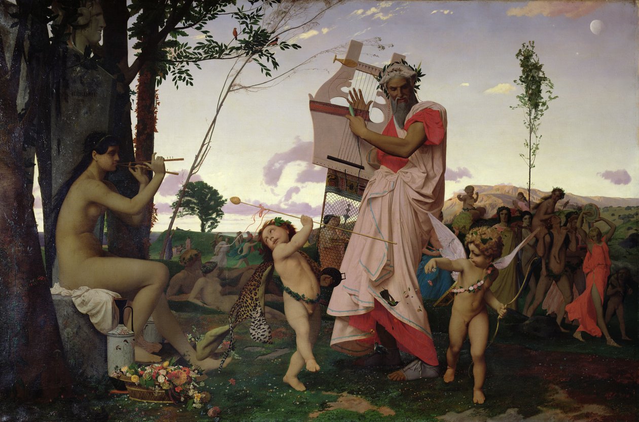 Anakreon, Bacchus und Aphrodite, 1848 von Jean Leon Gerome