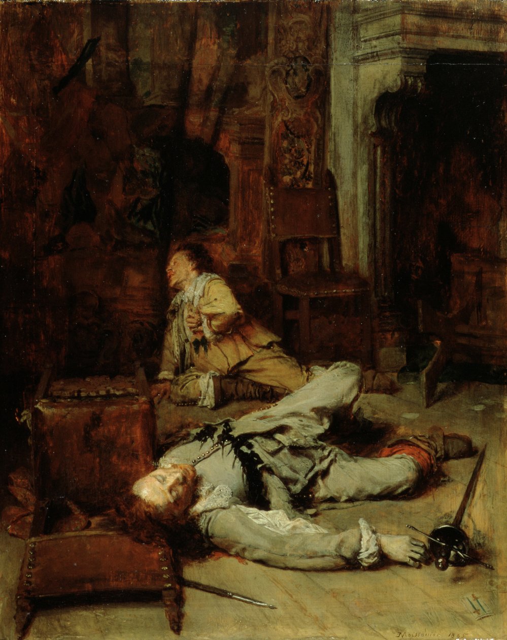 Das Ende des Kartenspiels, 1865 von Jean Louis Ernest Meissonier