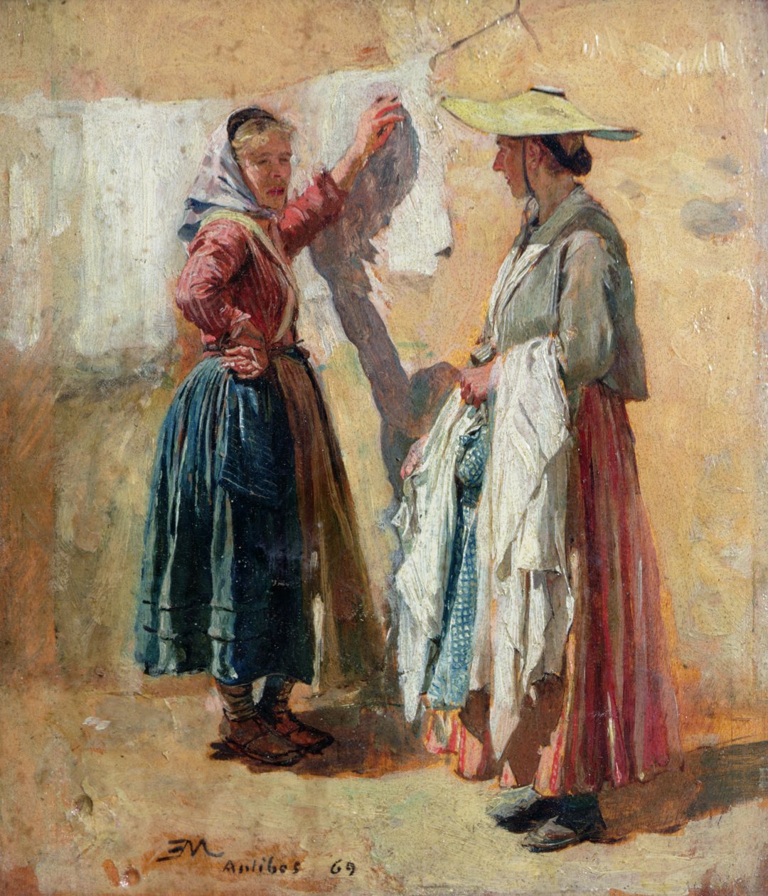 Wäscherinnen in Antibes, 1869 von Jean Louis Ernest Meissonier